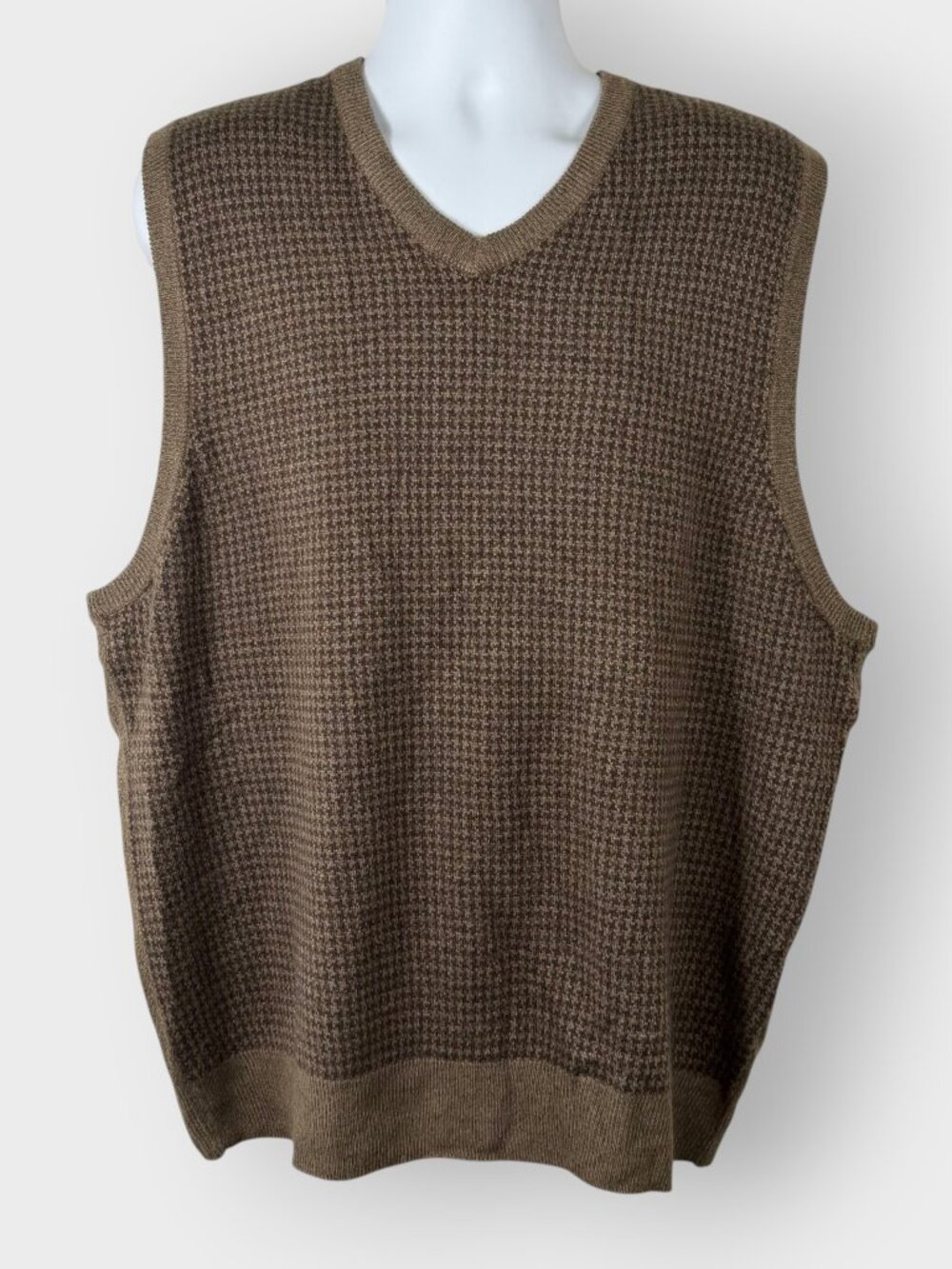 Vtg Dockers Mens Sweater Vest | XXL | Houndstooth | Academia Hipster Grandpacore